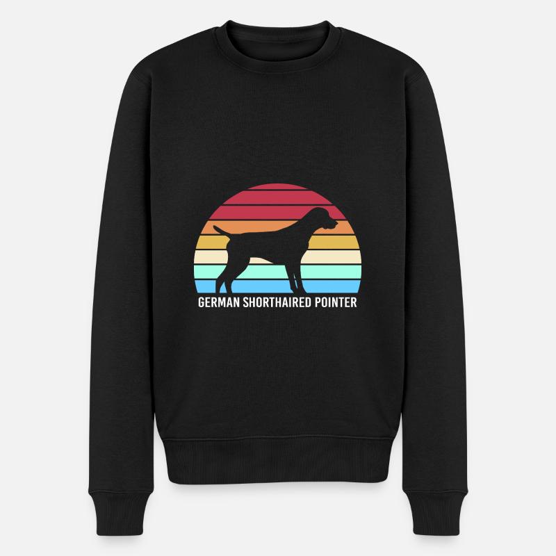 Deutsch Kurzhaar Hund German Pointer - Männer Premium Bio Pullover - Schwarz