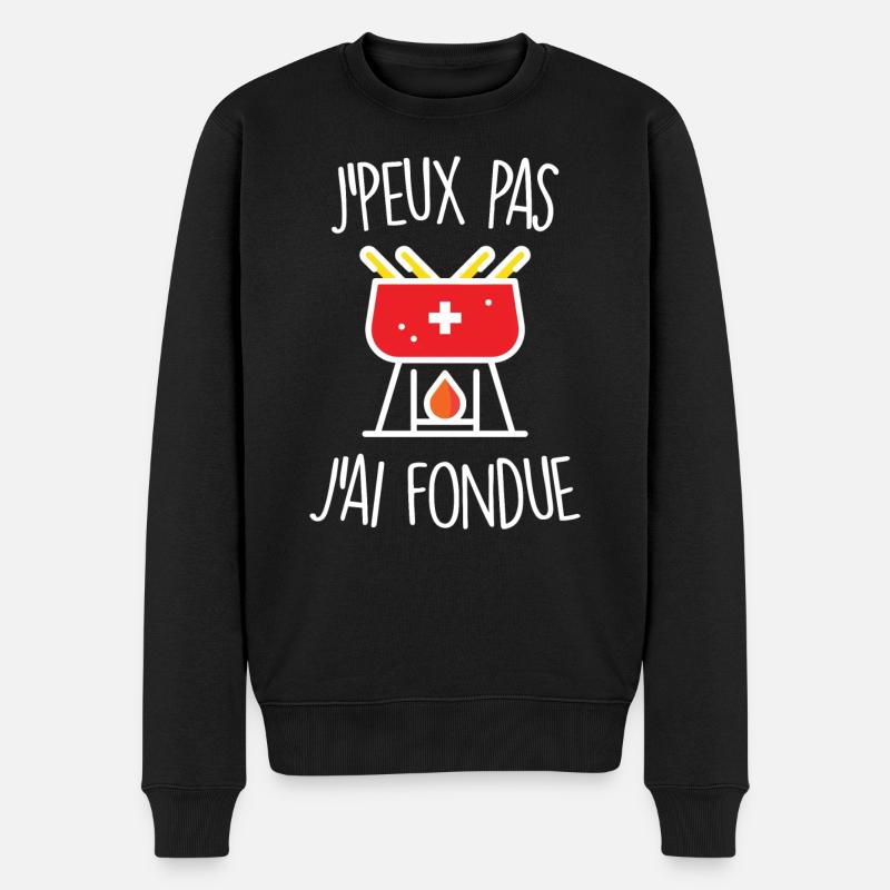 J'peux pas j'ai fondue - Pull Premium bio Homme - noir