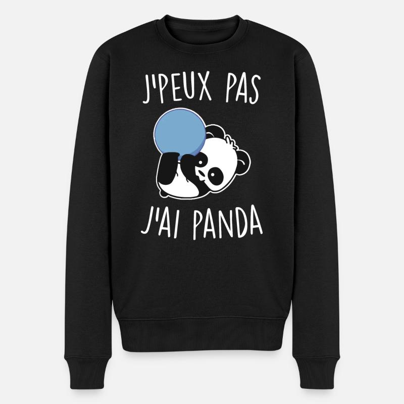 J'peux pas j'ai panda - Pull Premium bio Homme - noir