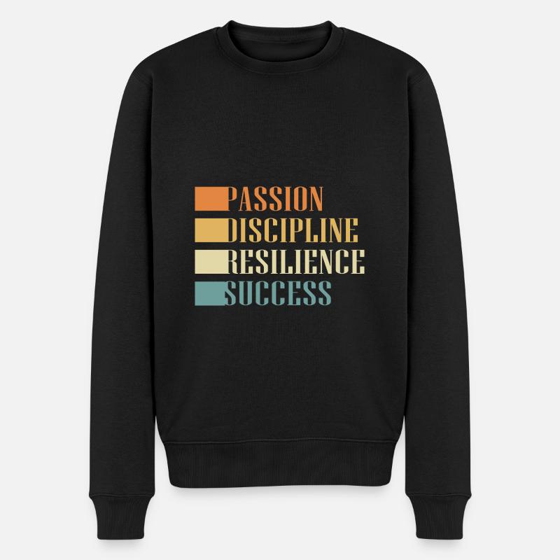 Workaholic Resilienz - Männer Premium Bio Pullover - Schwarz
