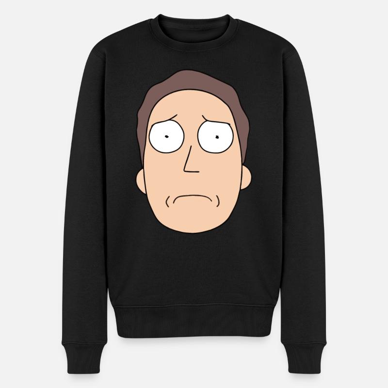Rick Et Morty Tête de Jerry - Pull Premium bio Homme - noir
