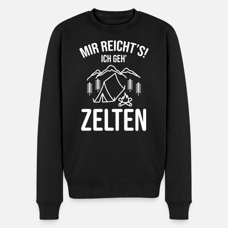 Camping Humorvolle Sprüche - Männer Premium Bio Pullover - Schwarz