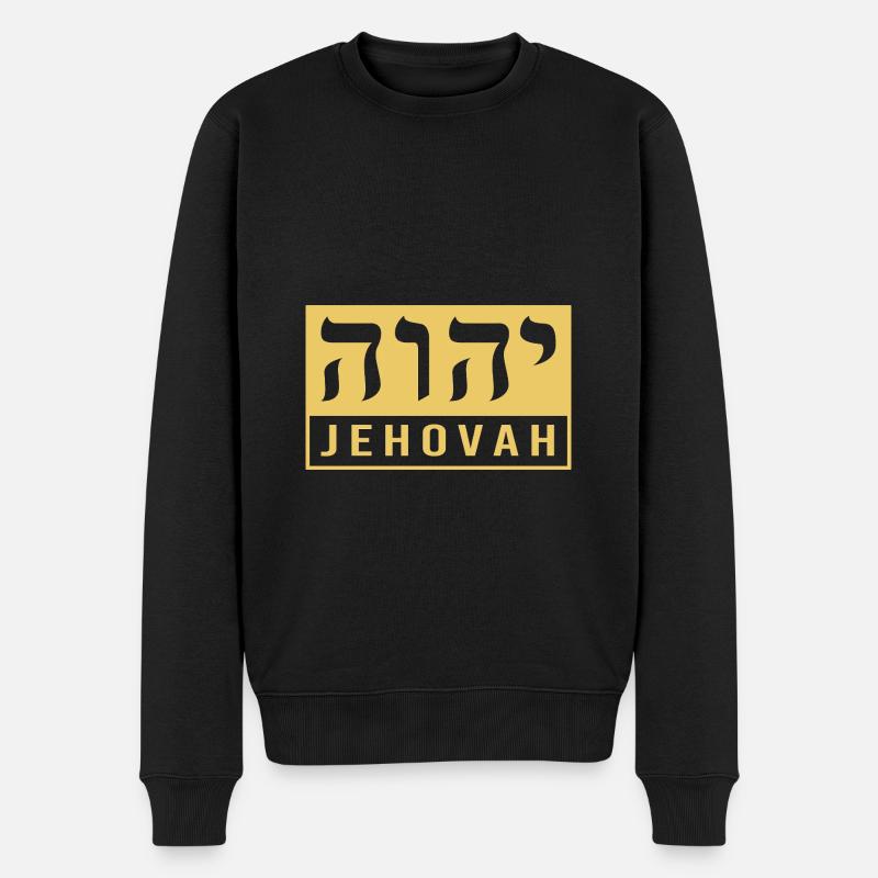 Jude Jüdisch Judentum Yeshua - Männer Premium Bio Pullover - Schwarz