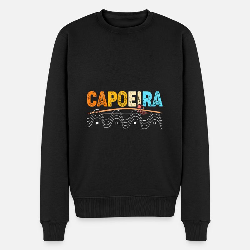 Capoeira - Männer Premium Bio Pullover - Schwarz