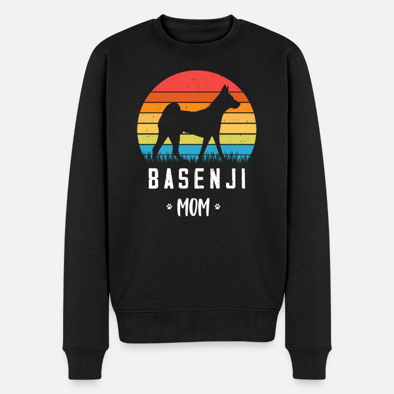 Basenji - Männer Premium Bio Pullover - Schwarz