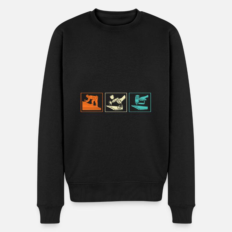 Métier de couvreur Métier Dicton - Pull Premium bio Homme - noir