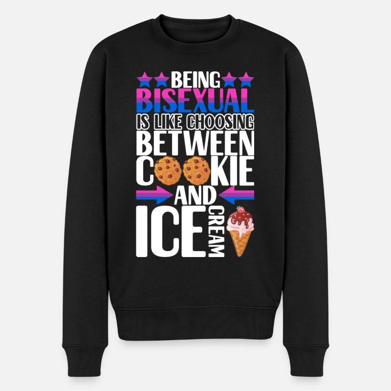 LGBTQ Bisexuell - Männer Premium Bio Pullover - Schwarz