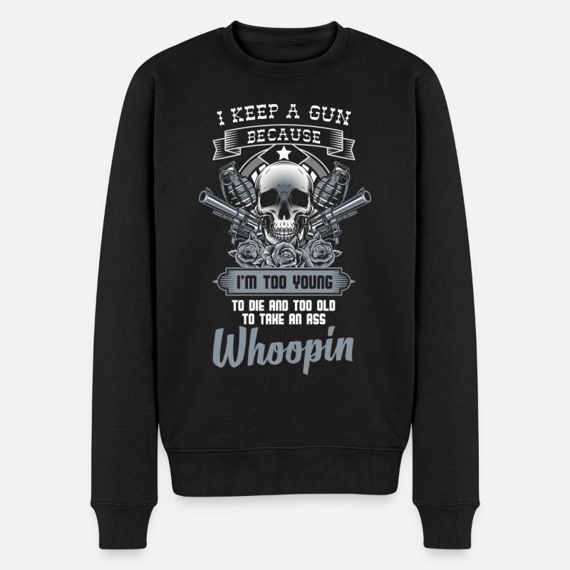 Waffen Gewehr Jagd Sportschießen - Männer Premium Bio Pullover - Schwarz