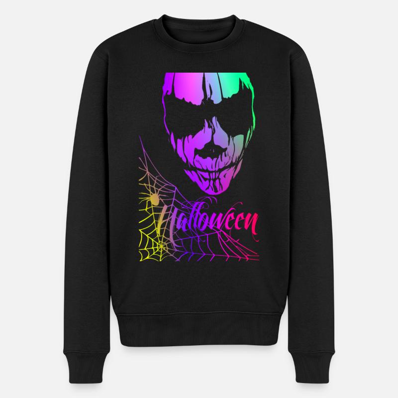 Halloween effrayant - Arc-en-ciel - Pull Premium bio Homme - noir