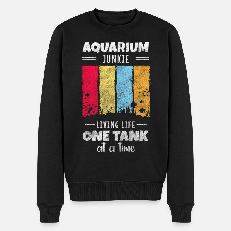 Aquarist Aquarianer Fischfreund - Männer Premium Bio Pullover - Schwarz