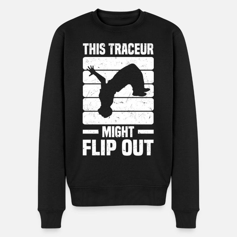 Dictons de parkour - Pull Premium bio Homme - noir