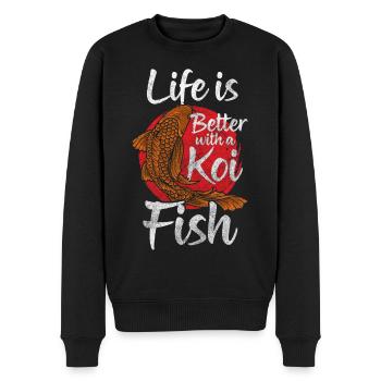 Aquarium Meer Schwimmen Meeresbewohner - Männer Premium Bio Pullover - Schwarz - Vorne - Nico (187cm)