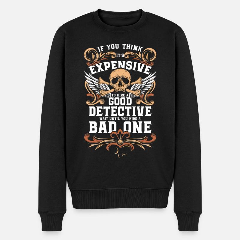 Agent Ermittler Inspektor Verbrechen - Männer Premium Bio Pullover - Schwarz