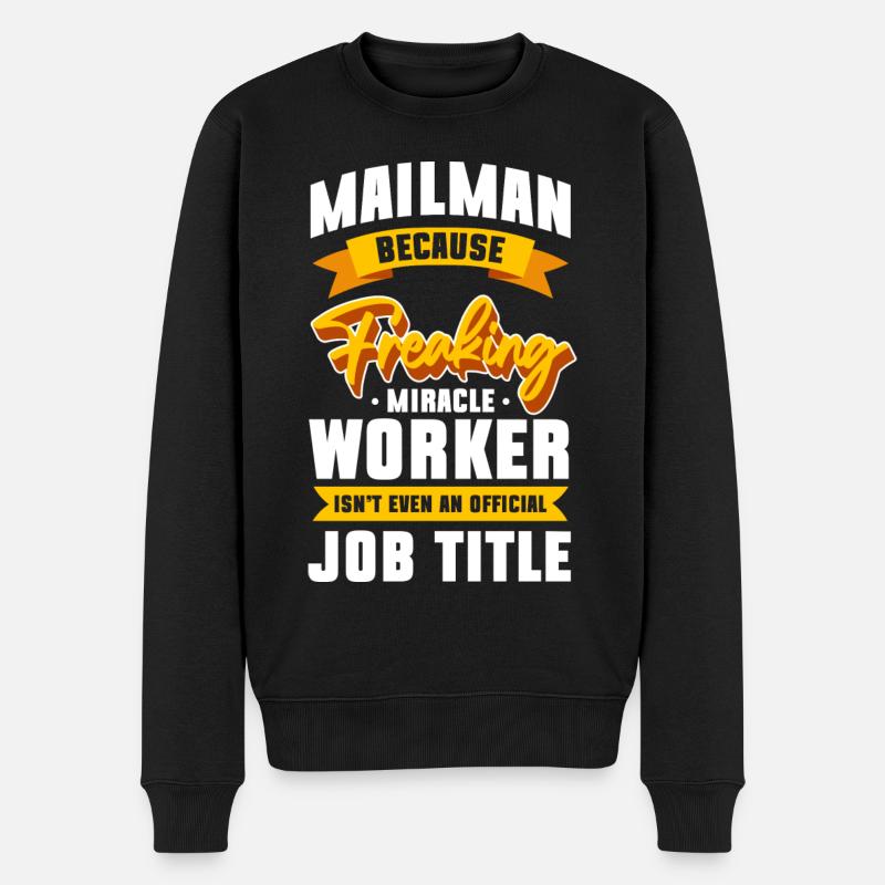 Briefträger Paket Arbeit - Männer Premium Bio Pullover - Schwarz
