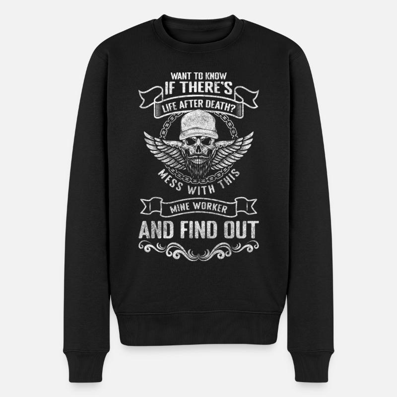 Mineur Pit Stones Profession - Pull Premium bio Homme - noir