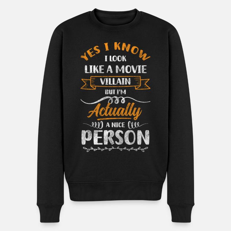 Introverti Nerd Silencieux Single - Pull Premium bio Homme - noir
