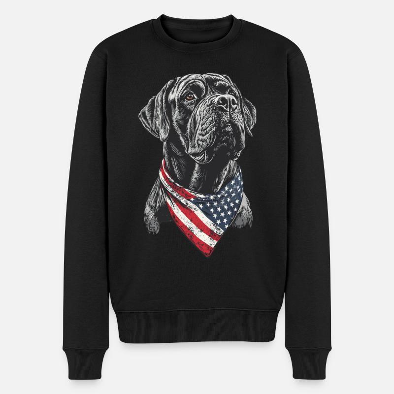 Englischer Mastiff - Männer Premium Bio Pullover - Schwarz