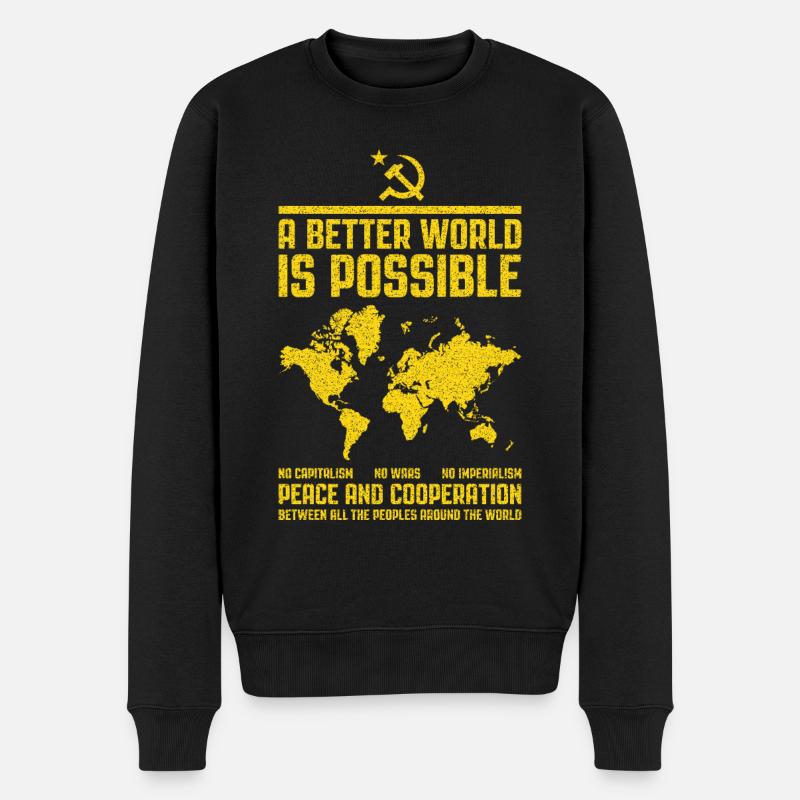 Internationalisme communiste - Pull Premium bio Homme - noir