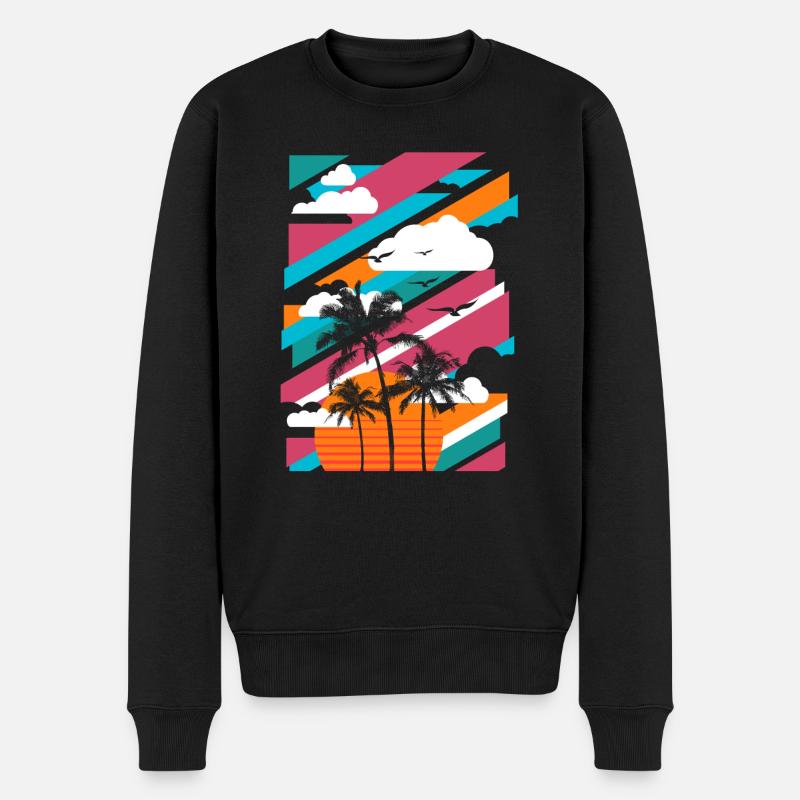 Palm Paradise 01 - Pull Premium bio Homme - noir