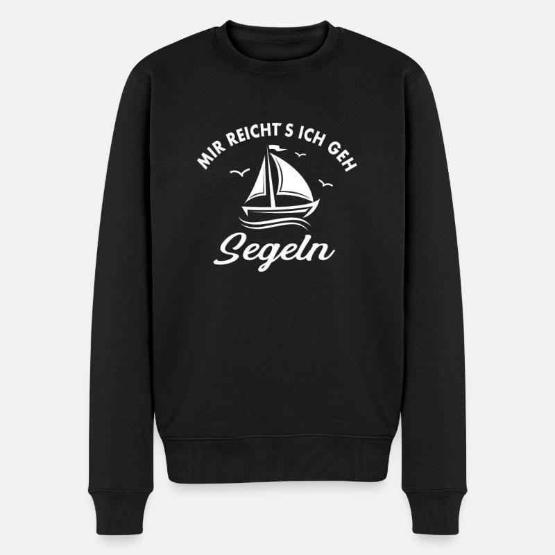 Mir reichts ich geh Segeln - Männer Premium Bio Pullover - Schwarz