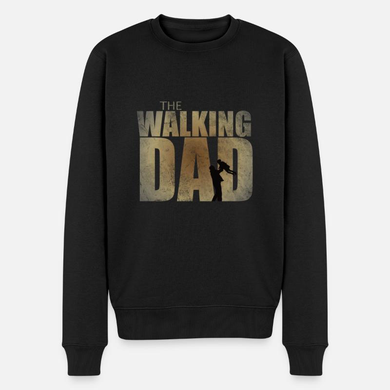 The Walking Dad Geschenk für werdende Papas - Männer Premium Bio Pullover - Schwarz