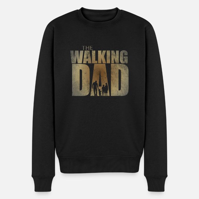 The Walking Dad Geschenk für werdende Papas - Männer Premium Bio Pullover - Schwarz