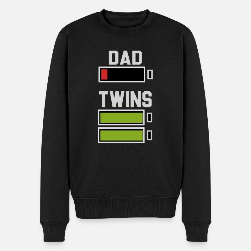 Papa jumeaux - Pull Premium bio Homme - noir