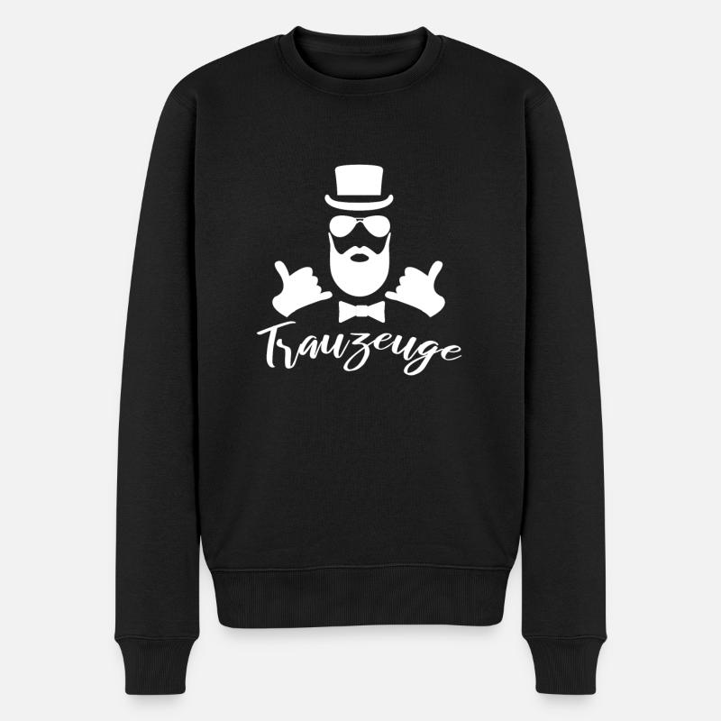 Trauzeuge - Männer Premium Bio Pullover - Schwarz
