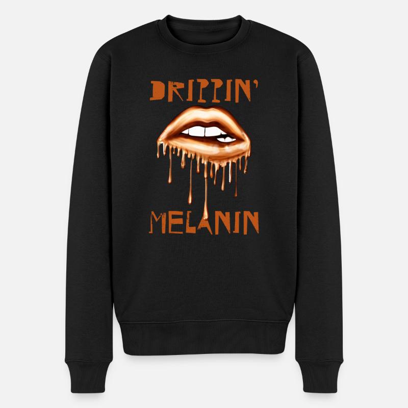 Mélanine dégoulinante - Pull Premium bio Homme - noir