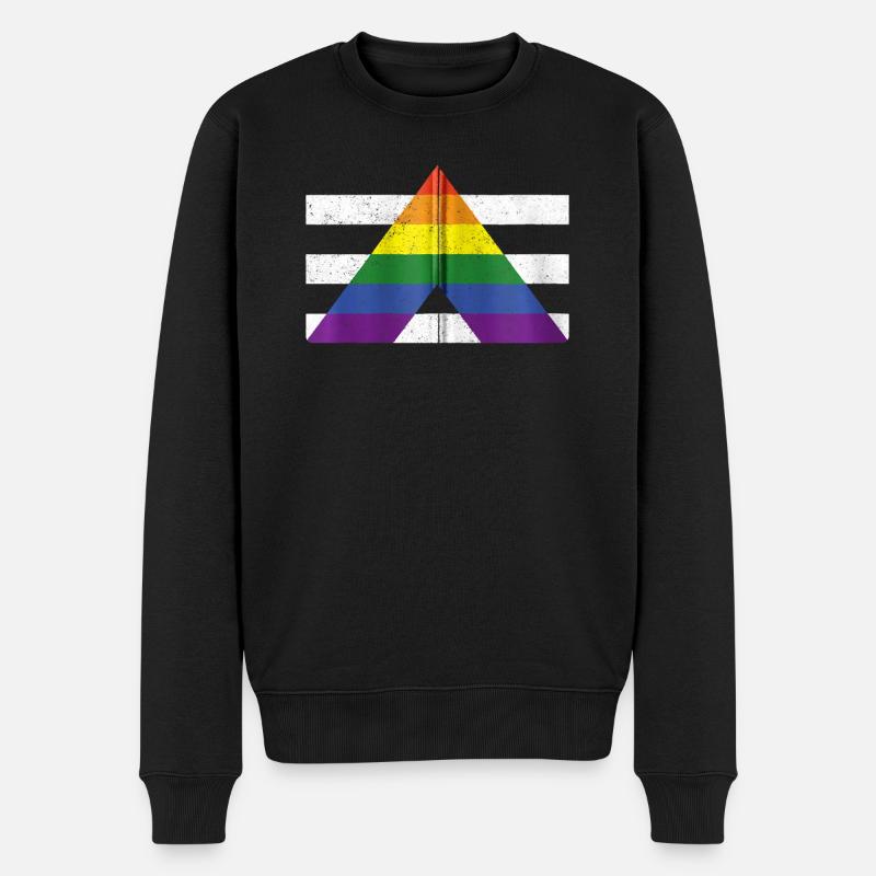LGBT Straight Gay Ally Pride Flag For Hetero - Männer Premium Bio Pullover - Schwarz