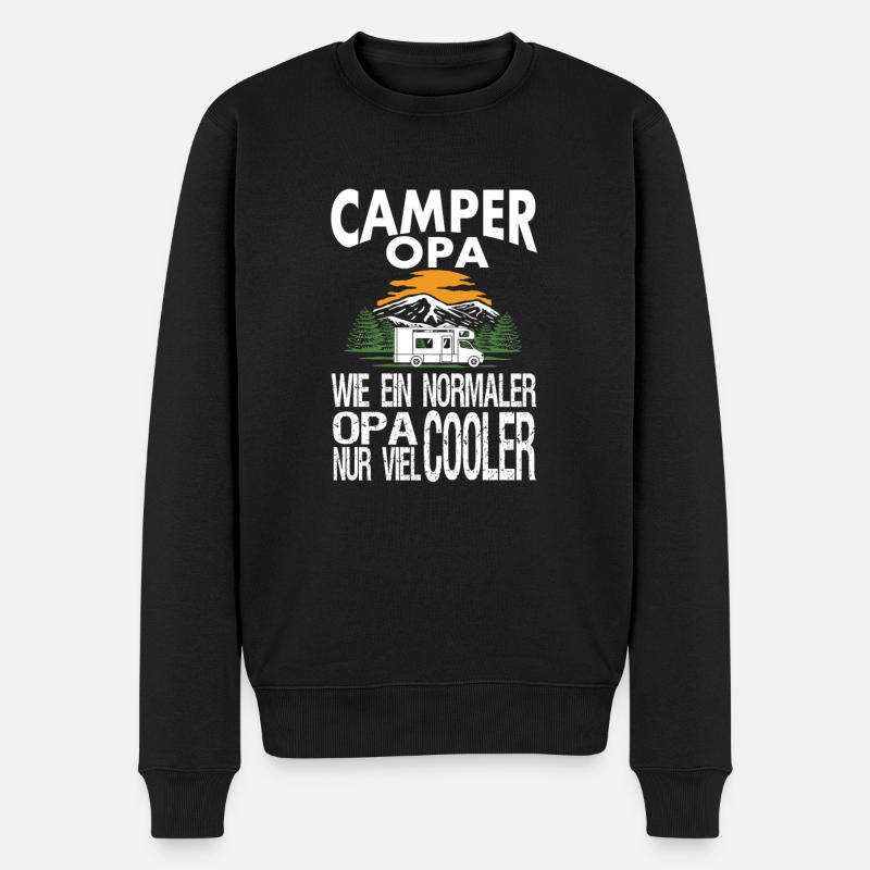 Camper Opa Geschenk - Männer Premium Bio Pullover - Schwarz