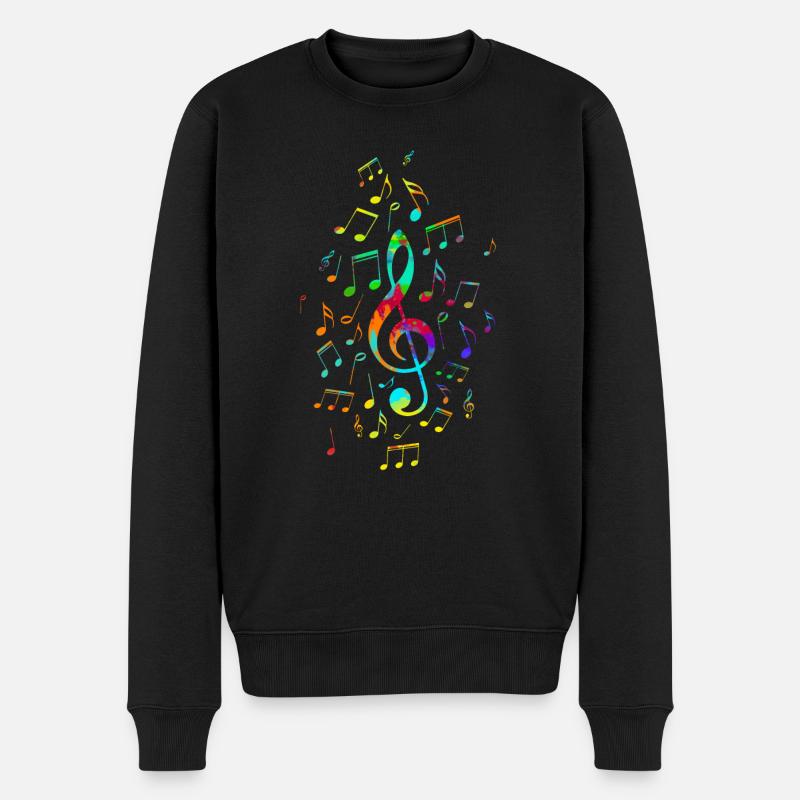 Musique colorée - Pull Premium bio Homme - noir