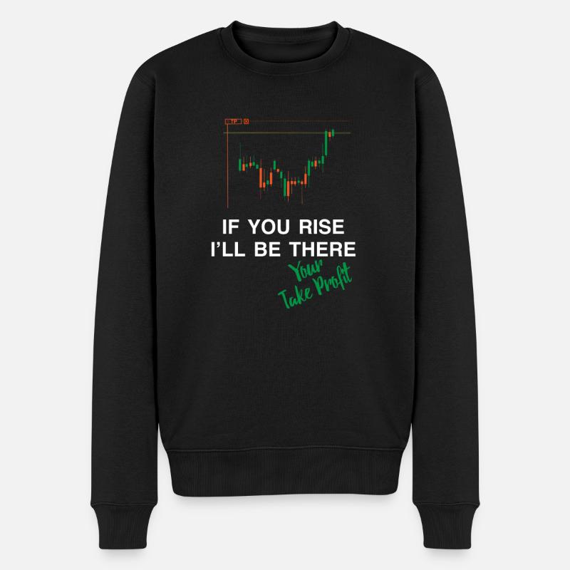 Forex Trader Design Take Profit - Männer Premium Bio Pullover - Schwarz