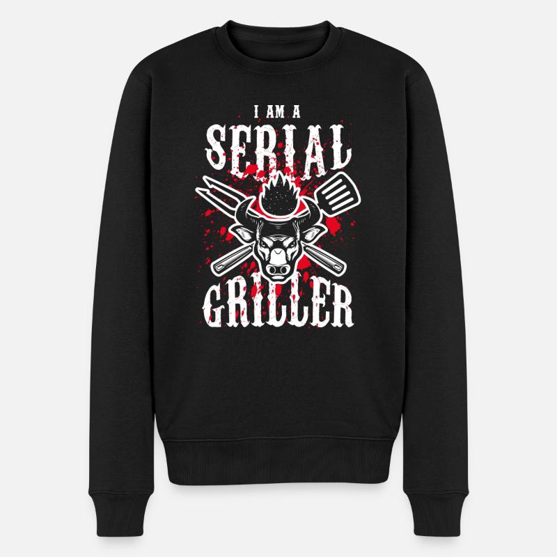 BBQ Griller Griller Barbecue - Pull Premium bio Homme - noir