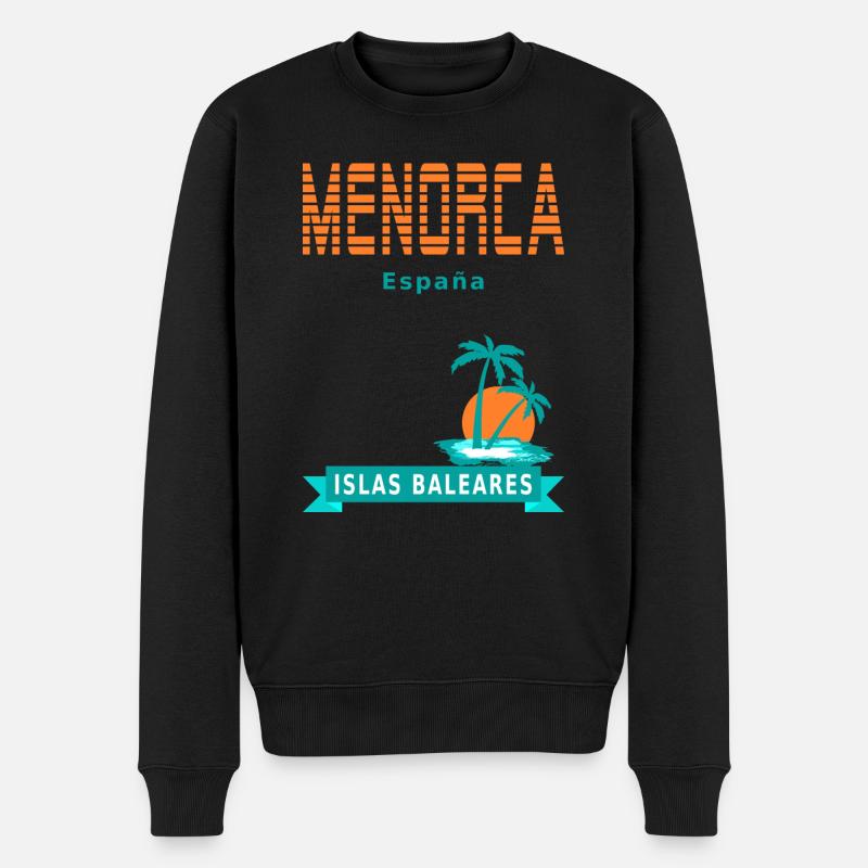 Menorca - Islas Baleares - Spanien - Männer Premium Bio Pullover - Schwarz