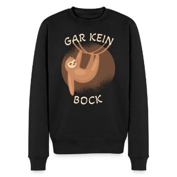 Gar Kein Bock Meme | Humor Spruch Fun - Männer Premium Bio Pullover - Schwarz - Vorne - Nico (187cm)