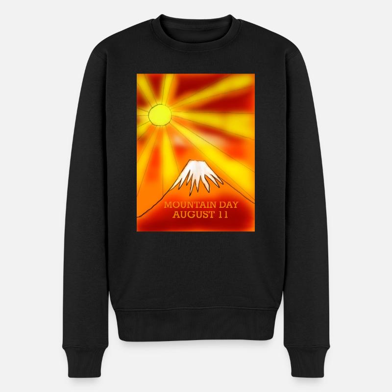 Mountain Day Japan - Männer Premium Bio Pullover - Schwarz