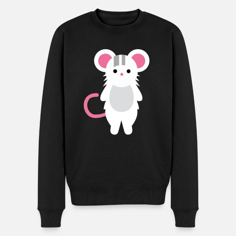 Mignonne petite souris, art vectoriel - Pull Premium bio Homme - noir