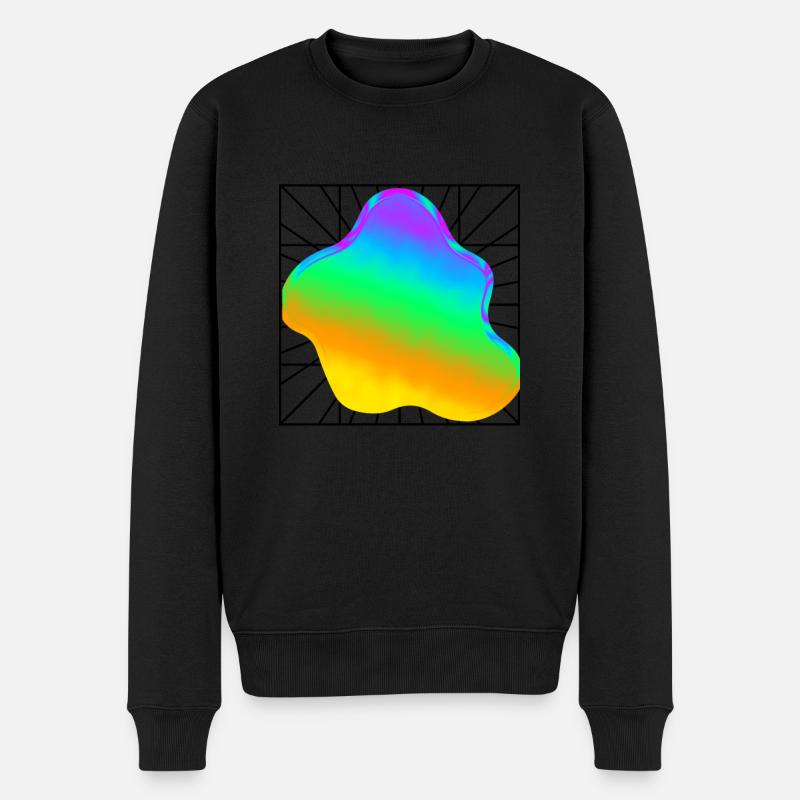 kleks farbe - Männer Premium Bio Pullover - Schwarz
