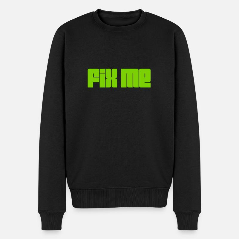 ich will dich - Männer Premium Bio Pullover - Schwarz