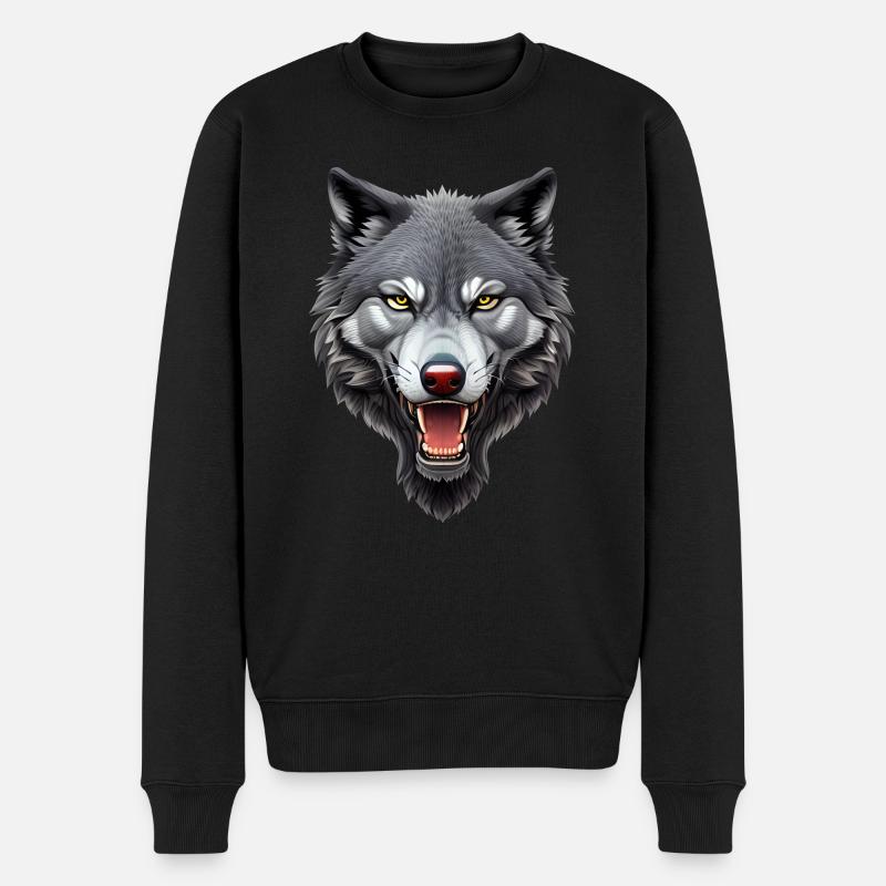 loup - Pull Premium bio Homme - noir