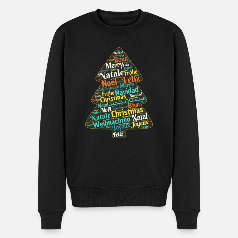 Geschenkidee Weihnachten - Männer Premium Bio Pullover - Schwarz