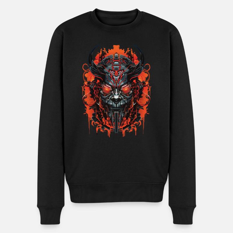 Tech Oni Mask - Männer Premium Bio Pullover - Schwarz