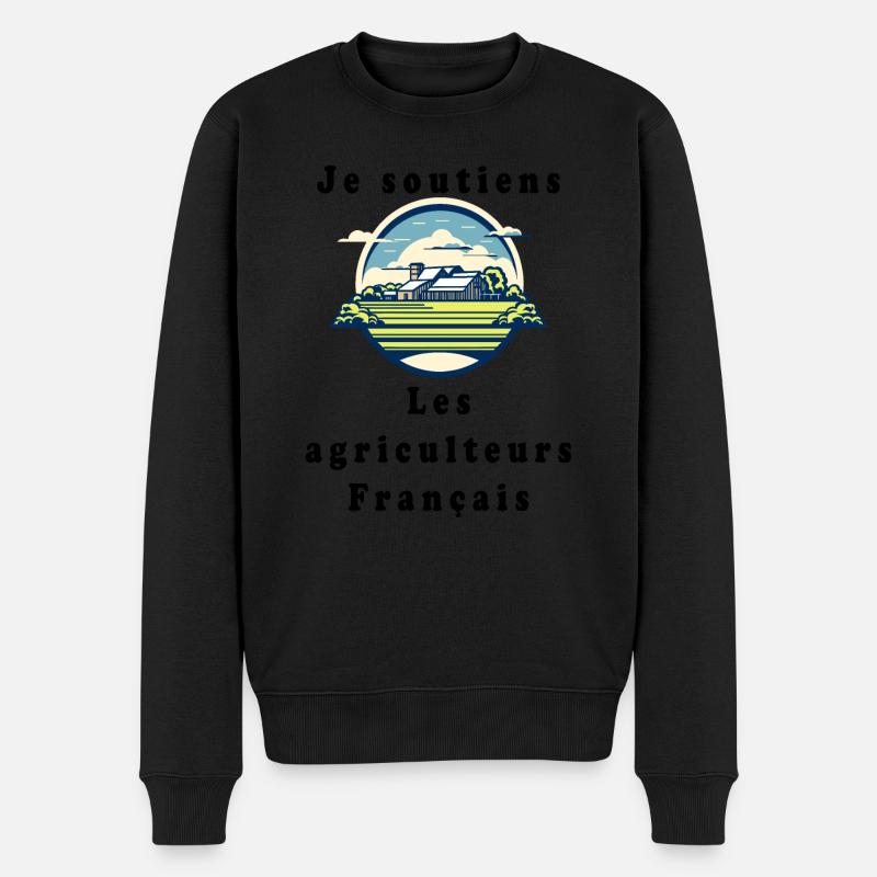 Soutien aux agriculteurs #3 - Pull Premium bio Homme - noir