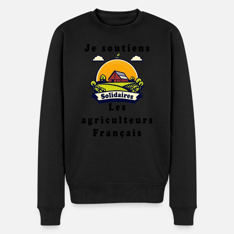 Soutien aux agriculteurs #5 - Pull Premium bio Homme - noir