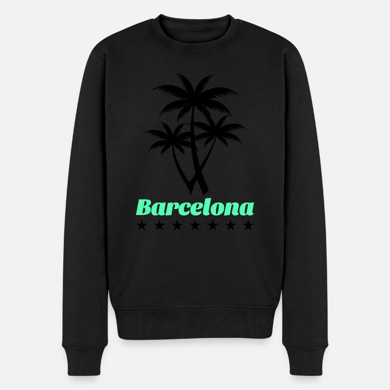 Barcelone - Pull Premium bio Homme - noir