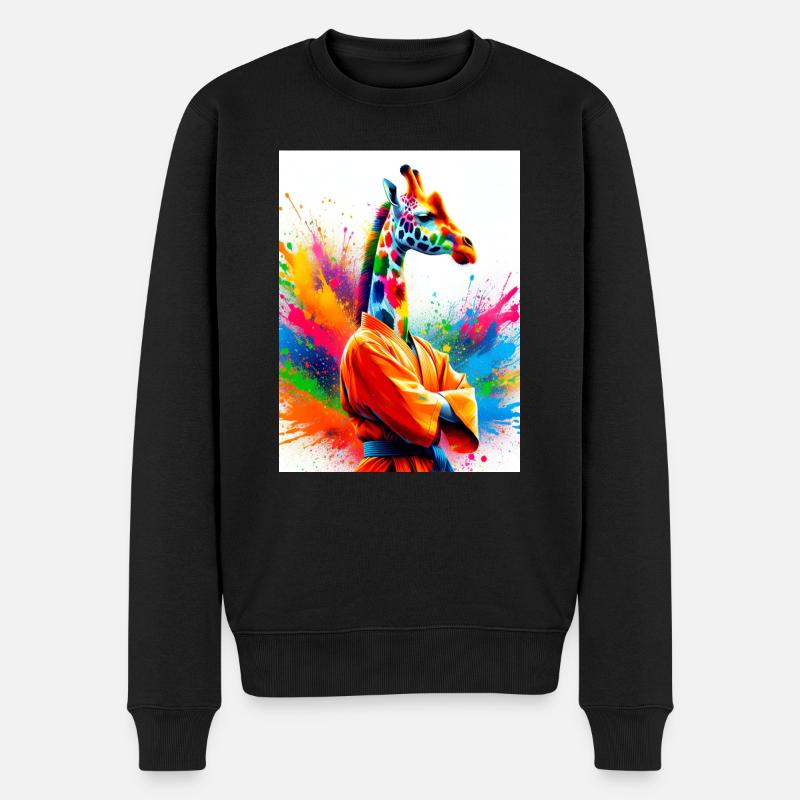 Karaté Girafe - Pull Premium bio Homme - noir