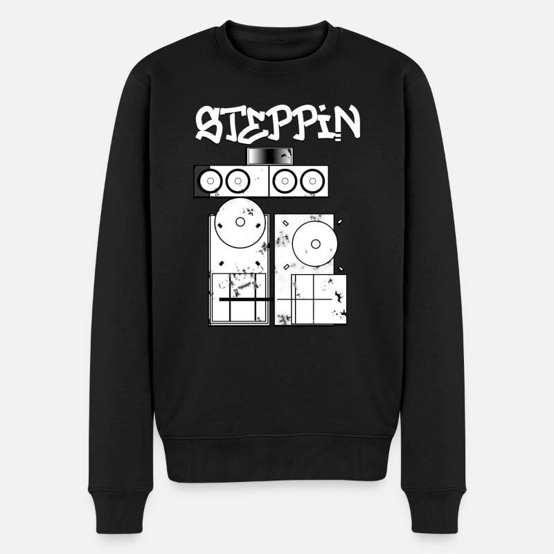 Soundsystem Steppin - Männer Premium Bio Pullover - Schwarz
