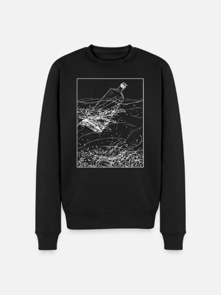 Flaschenpost - Männer Premium Bio Pullover - Schwarz