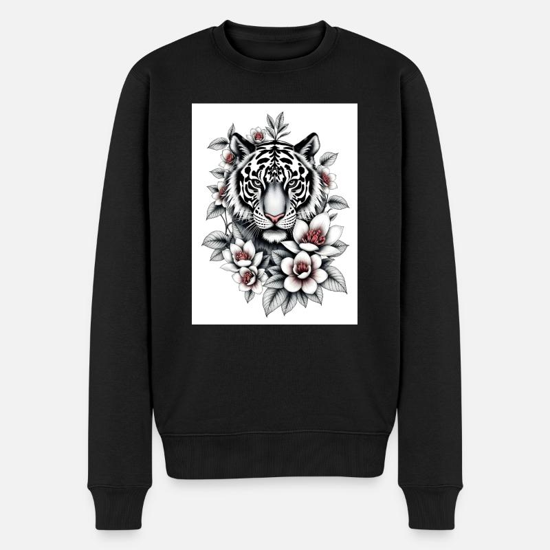 The Tiger never sleeps - Männer Premium Bio Pullover - Schwarz